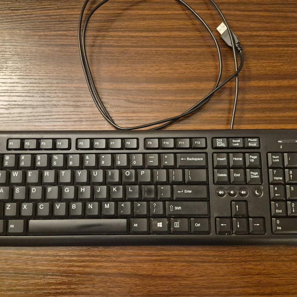 HP Black Wired Keyboard and Mouse Set